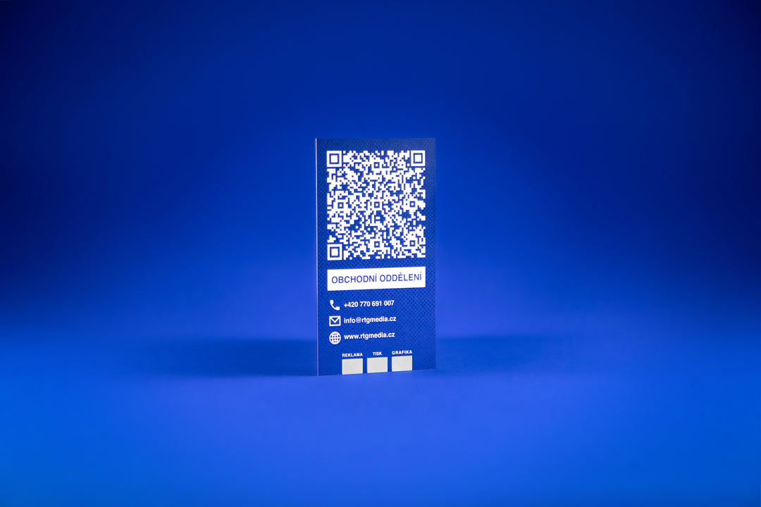 Tisk vizitek na míru – nabízíme ofsetový i digitální tisk na kvalitní papíry s možností zušlechtění laminací, UV lakem, zlacením a mnoho jiného v tiskárně RTG Media Praha
